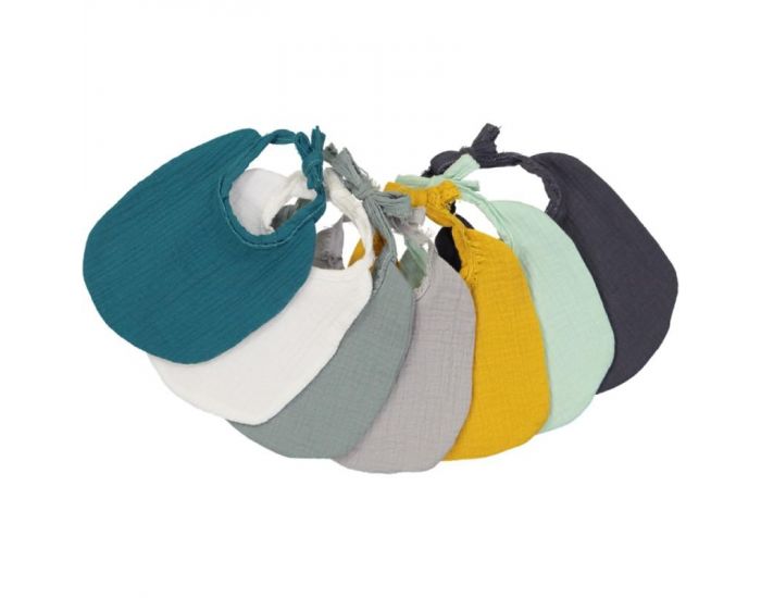 CHOUCHOUETTE Semainier de Bavoirs Double Gaze de Coton 