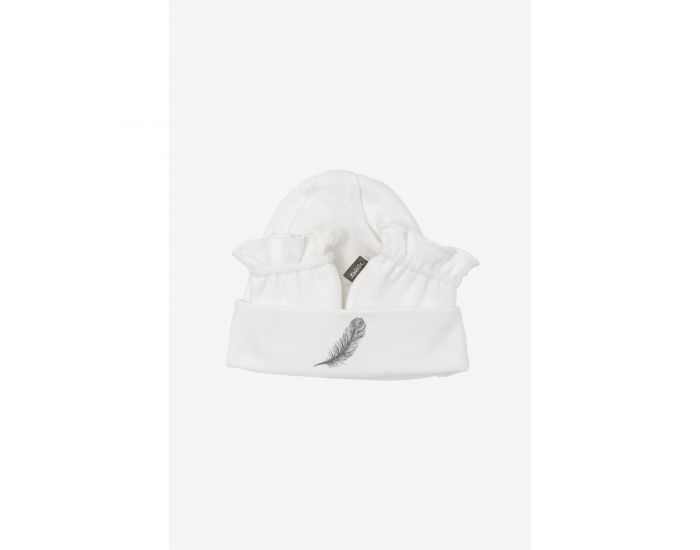 KADOLIS Set Bonnet et Moufles  - Plume Grise 0-3mois