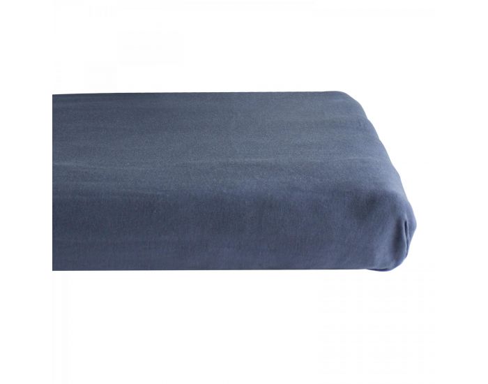 KADOLIS Drap Housse Coton Bio pour lit Bb - Bleu Marine