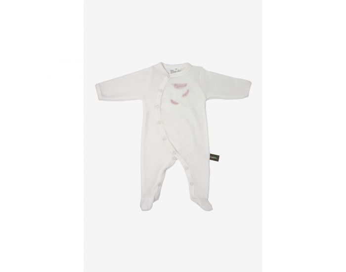 KADOLIS Pyjama Bb en Coton Bio - Plumes colores Rose ple