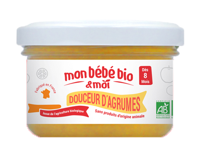 MON BEBE BIO ET MOI Pot Douceur d'Agrumes - 100 g - Ds 8 mois