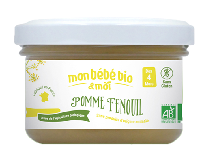 MON BEBE BIO ET MOI Pot Pomme Fenouil - 100 g - Ds 4 mois
