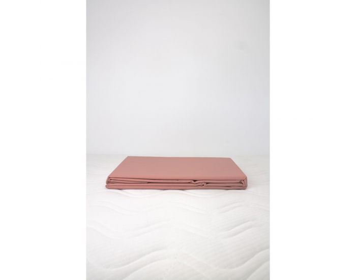 KADOLIS Housse de Couette enfant unie + taie Coton bio Rose poudr 140 x 200 cm