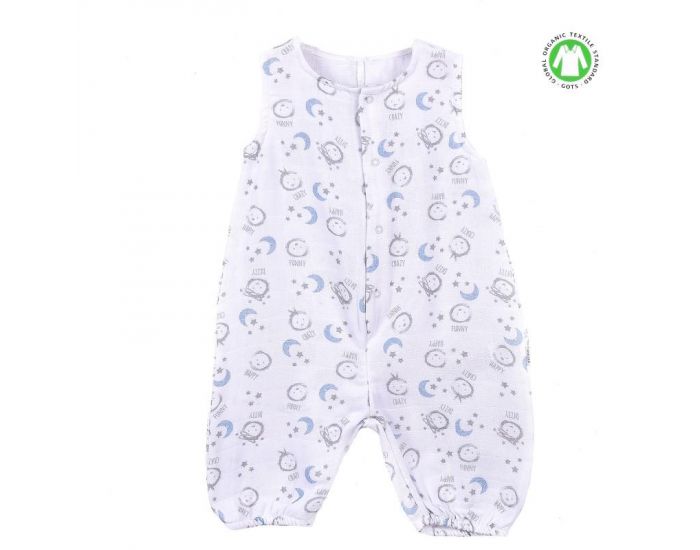 SEVIRA KIDS Gigoteuse  pieds en mousseline de coton biologique - Bb Bleu