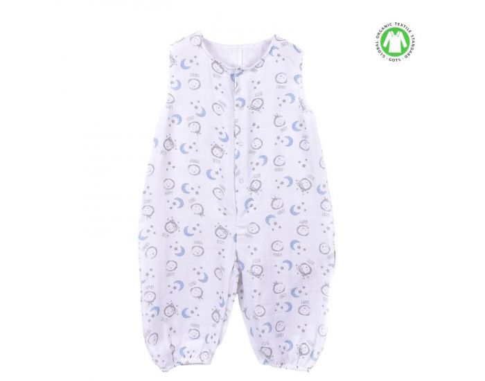 SEVIRA KIDS Gigoteuse  pieds en mousseline de coton biologique - Collection Enfant Bleu