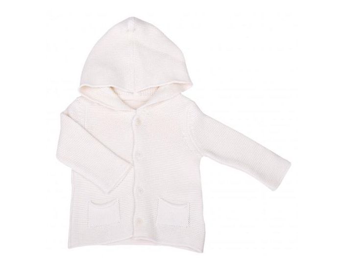 SEVIRA KIDS Cardigan bb en tricot - maille de coton biologique cru