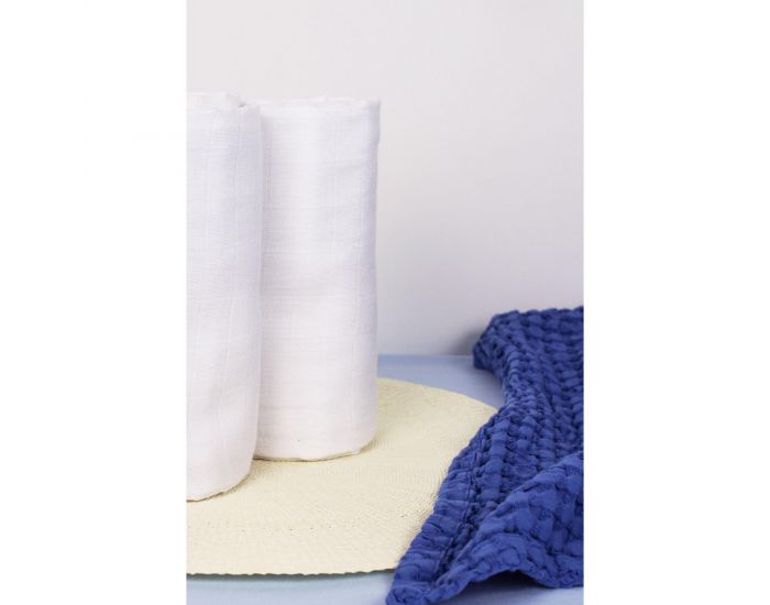 KADOLIS Lot de 2 Maxi langes en Tencel et Coton bio