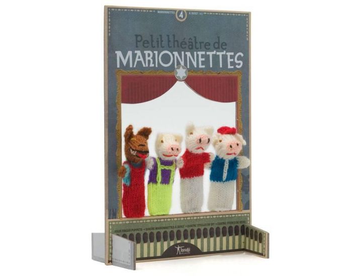 LONDJI Thtre Et Marionnettes Laine - 3 Petits Cochons - Ds 3 Ans