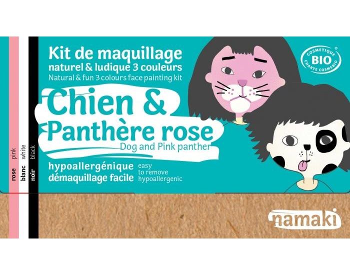 NAMAKI Kit maquillage bio 3 couleurs - Chien et Panthre rose