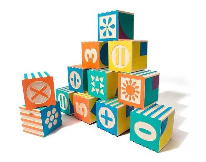 UNCLE GOOSE Cubes Mathmatiques Groovie Maths - set de 28 - Ds 2 ans