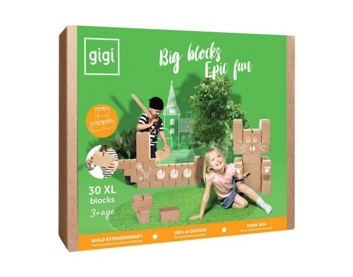 GIGI - 30 briques en carton M - Ds 3 ans