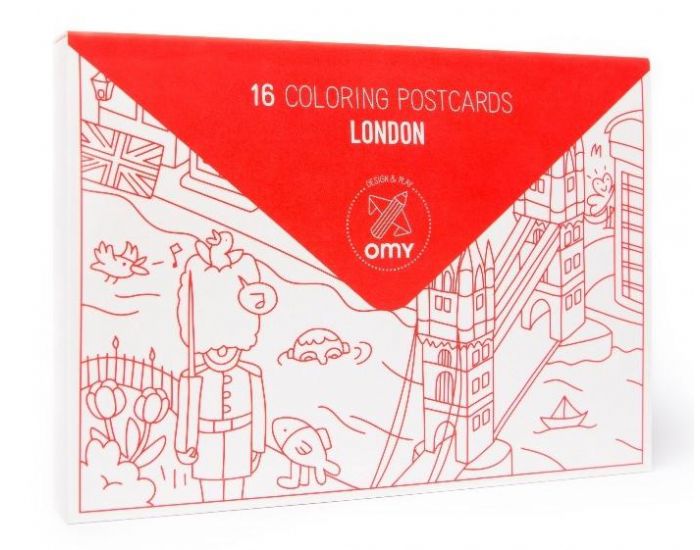 OMY 16 cartes postales  colorier