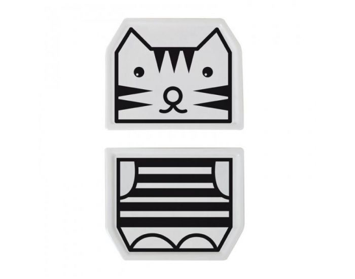 WEE GALLERY Duo d'assiette porcelaine Tigre