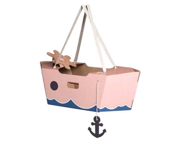 MISTER TODY Bateau Dguisement en Carton Rose - Ds 3 ans