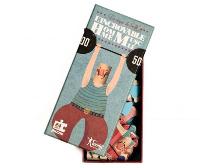 LONDJI Mini puzzle - Incroyable Homme muscl - Ds 3 ans