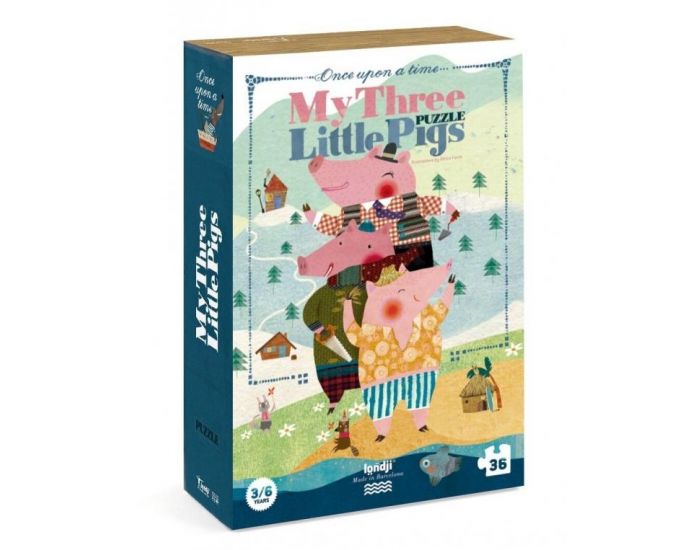 LONDJI Puzzle Les 3 petits cochons - Ds 3 ans