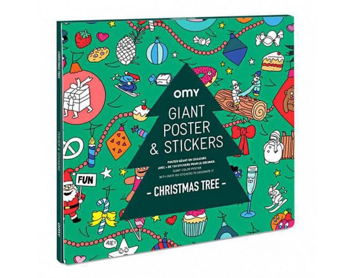 OMY Poster gant et stickers Nol - Christmas Tree