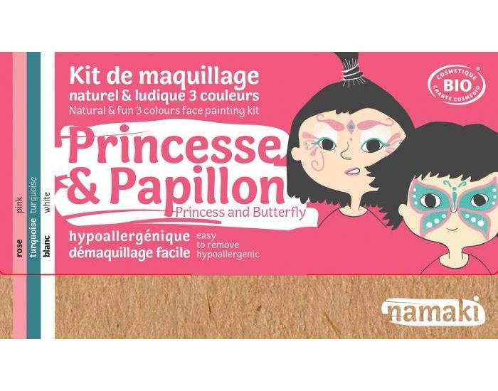 NAMAKI Kit maquillage bio 3 couleurs - Princesse et Papillon
