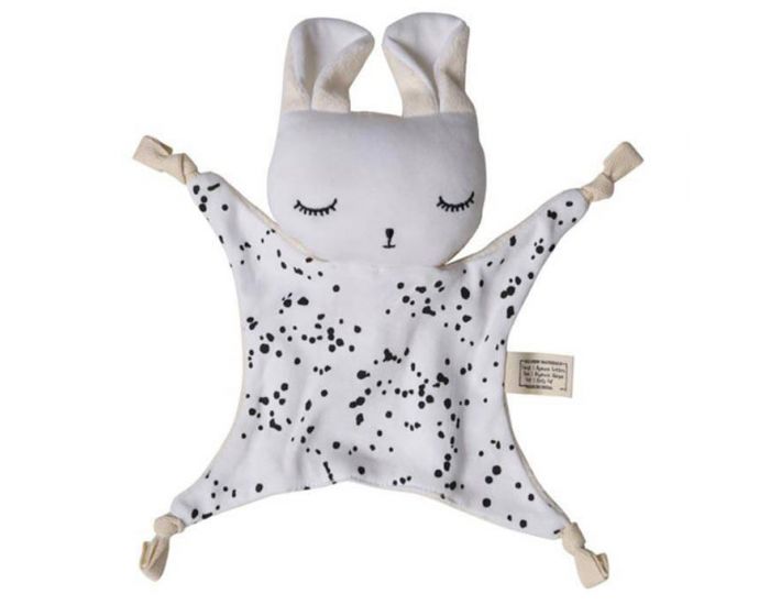 WEE GALLERY Doudou lapin Tches d'encre - Wee Gallery