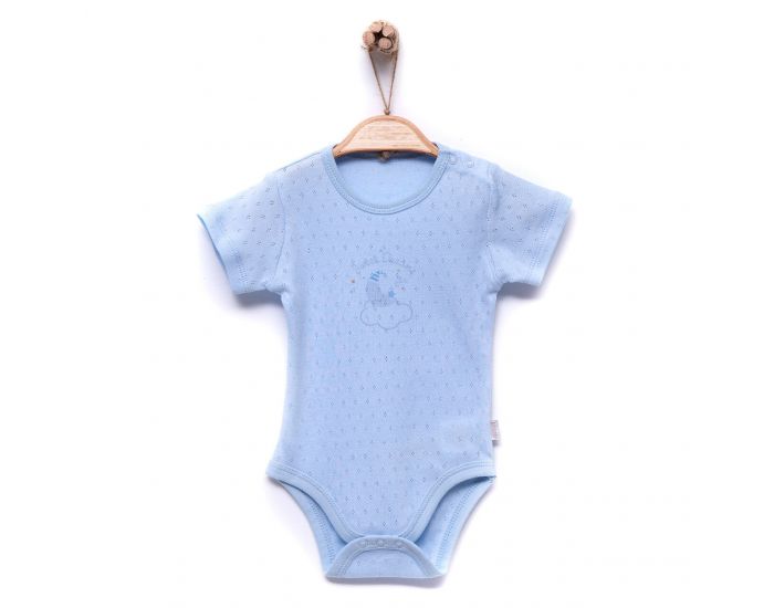 BEBESEO Body t Bleu Manches Courtes