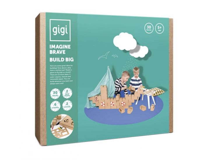 GIGI - 30 briques en carton M  en Carton Recycl - Ds 5 ans