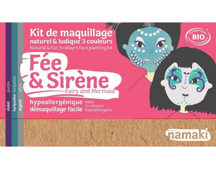 NAMAKI Kit maquillage bio 3 couleurs - Fe et Sirne