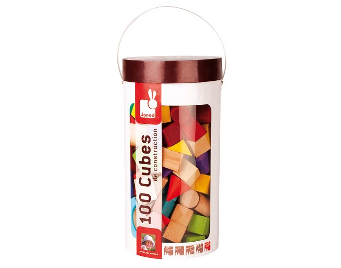 JANOD 100 Cubes de Construction - D�s 18 mois