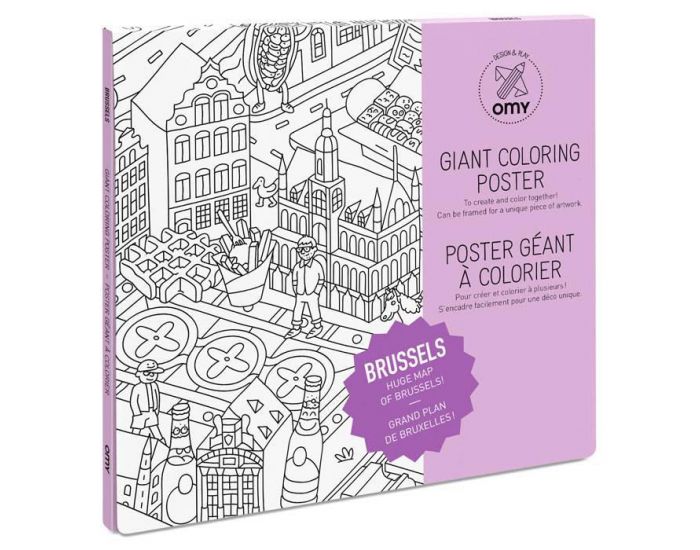 OMY Poster  Colorier - Villes et Pays du Monde