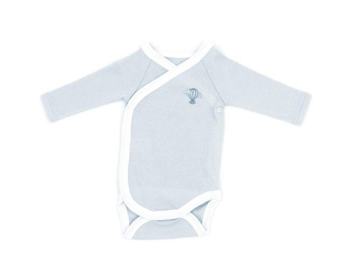 PREMIERS MOMENTS Body Crois - 100% Coton Bio - Azur
