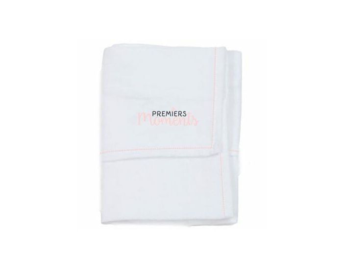 PREMIERS MOMENTS Lange en 100% Coton Bio - 65 x 65 cm