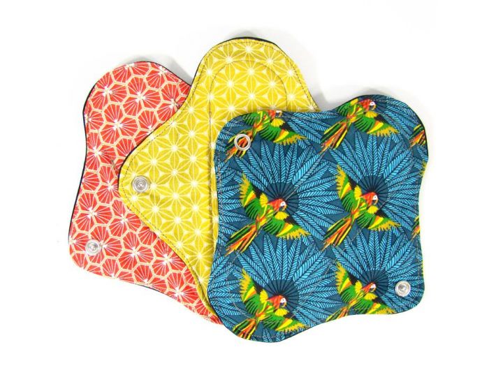 MELO'COTON Lot de 3 Serviettes Hyginiques Lavables - Flux Rguliers