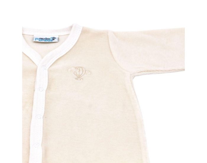 PREMIERS MOMENTS Pyjama Velours 100% Coton Bio - Crme