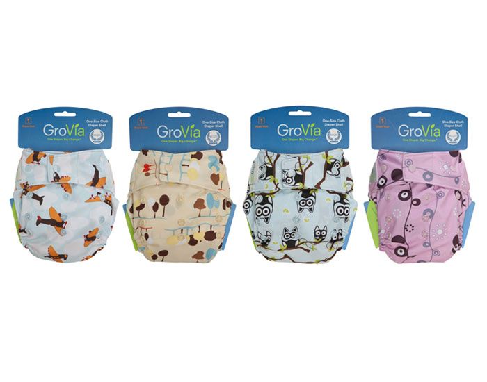 GroVia� Couche Lavable Fun � Pressions - Pad 100% coton Bio