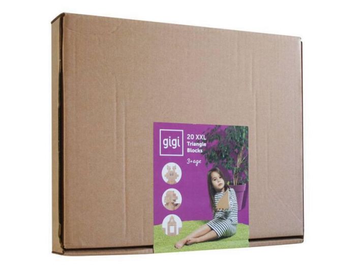GIGI - 20 briques Triangles XL en Carton Recycl - Ds 3 ans
