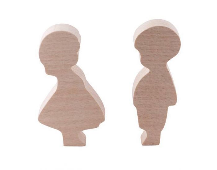 PAULETTE ET SACHA Figurines en Bois Paulette & Sacha - Ds 3 ans