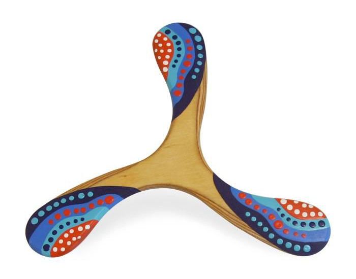 WALLABY BOOMERANGS Boomerang peint  la main Canberra - Pour Adulte