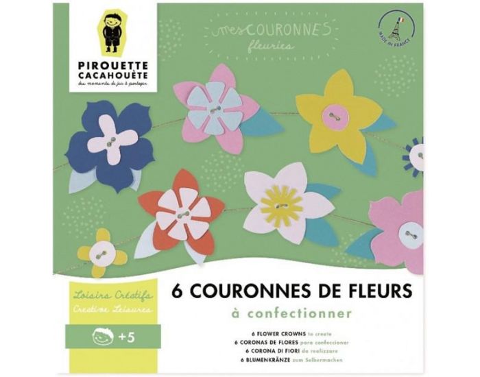 PIROUETTE CACAHOUETE Kit Cratif Couronnes de Fleurs - Ds 5 ans