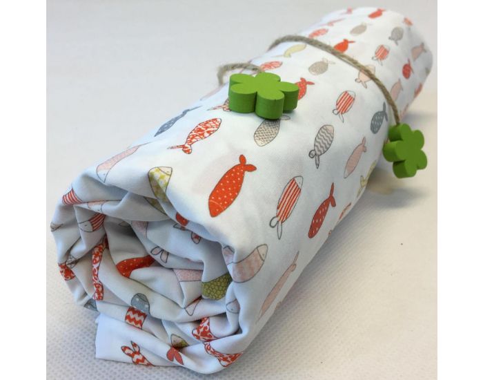 LES DRAPS DE MONIQUE Drap Housse Bio Poissons