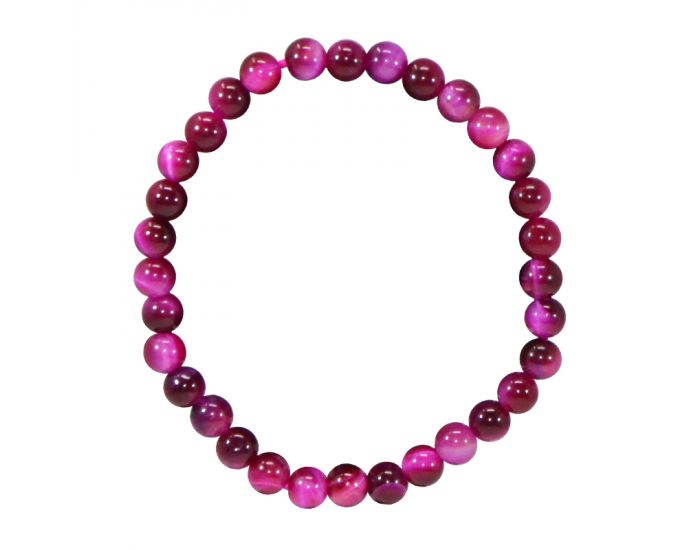IRREVERSIBLE Bracelet Papa / Maman - Pierres naturelles : Oeil de tigre Rose