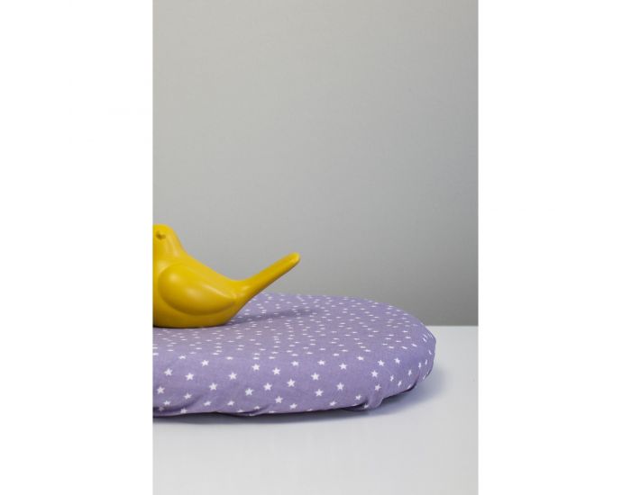 KADOLIS Drap housse Berceau/landau en Coton Bio - Etoiles Lilas