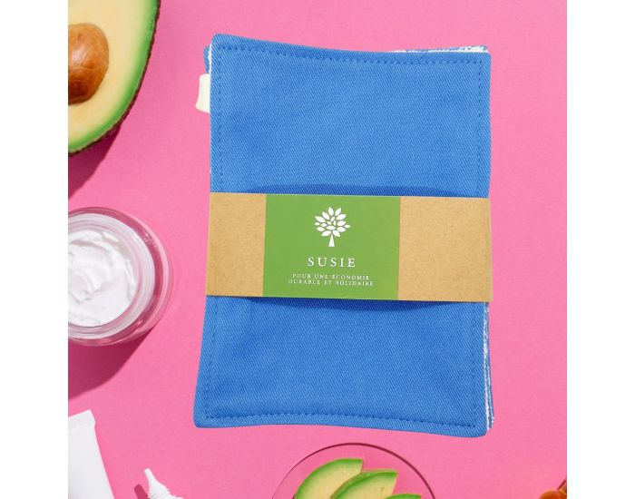 SUSIE Lot de 5 Lingettes unies 100 % coton bio 11 x 15 cm
