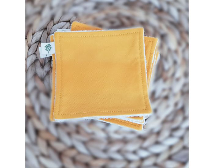 SUSIE Lot de 5 Lingettes Unies 100 % Coton Bio 11 x 11 cm