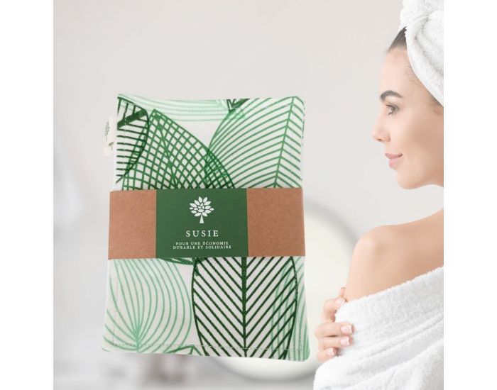 SUSIE Lot de 5 Lingettes imprimes 100 % coton bio 11 x 15 cm