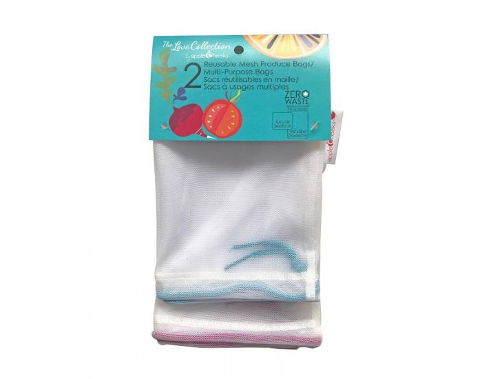 APPLECHEEKS Lot de 2 sacs  vrac rutilisables