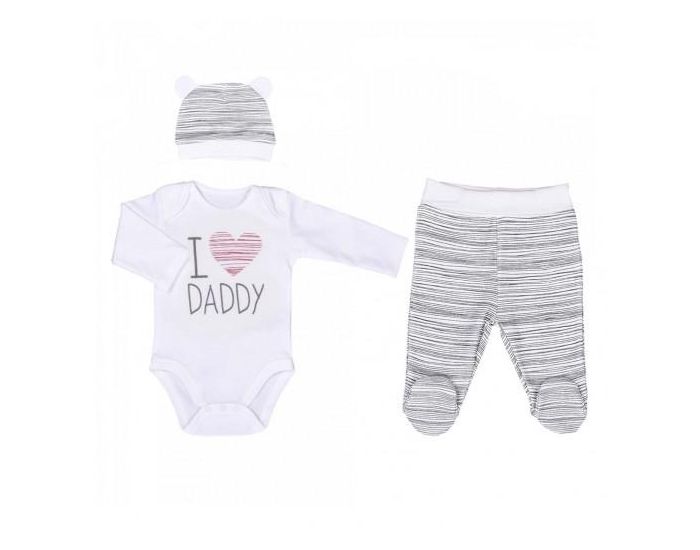 SEVIRA KIDS Ensemble Vtements Bb 3 pices - I love Daddy
