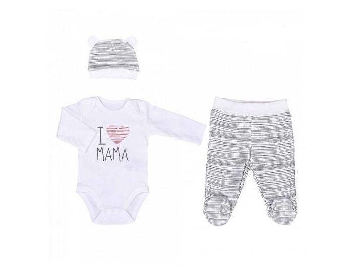 SEVIRA KIDS Ensemble Vtements Bb 3 pices - I love Mama