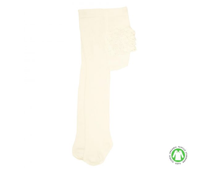 SEVIRA KIDS Collants bb en coton biologique avec dentelle en crochet