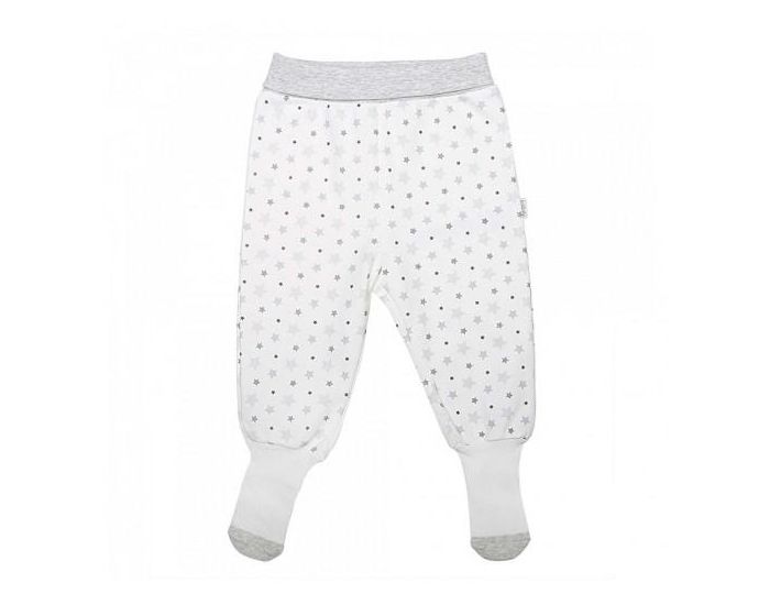 SEVIRA KIDS Pantalon bb fille avec pieds faon chaussettes - coton bio - toiles