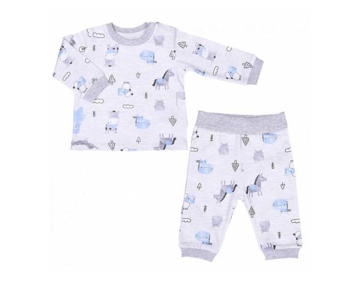 SEVIRA KIDS Ensemble vtements Bb - Pyjama coton bio 2 pices - Animaux