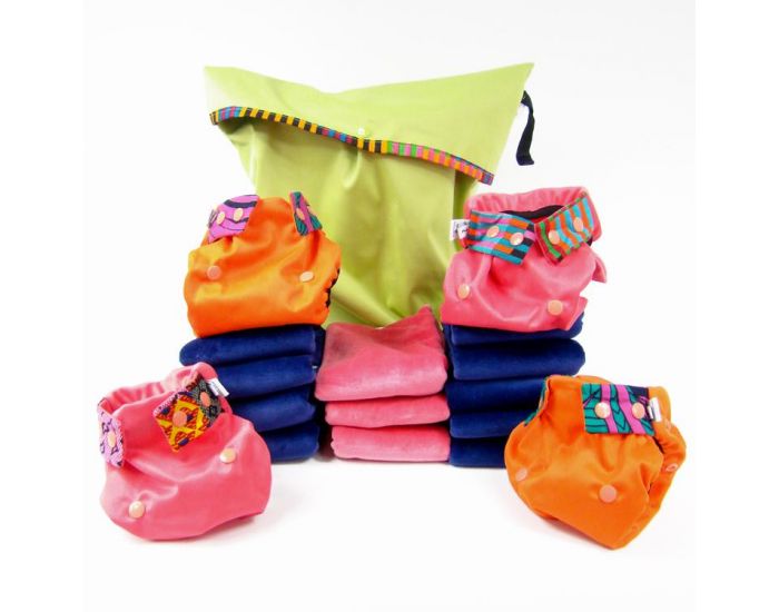 APIAFRIQUE Pack D�couverte - Couches Lavables TE2 - Taille 3 : 7/18kg